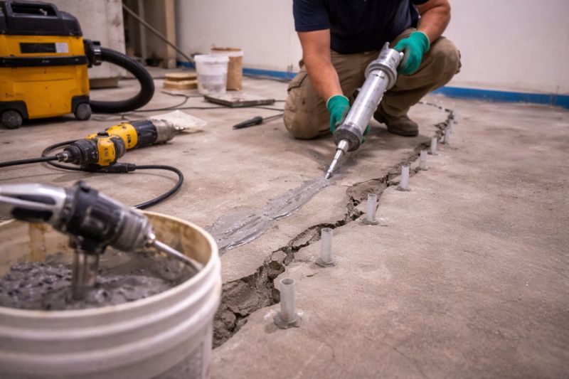 Cracked Basement Floor Repair in Fort Bend County, TX