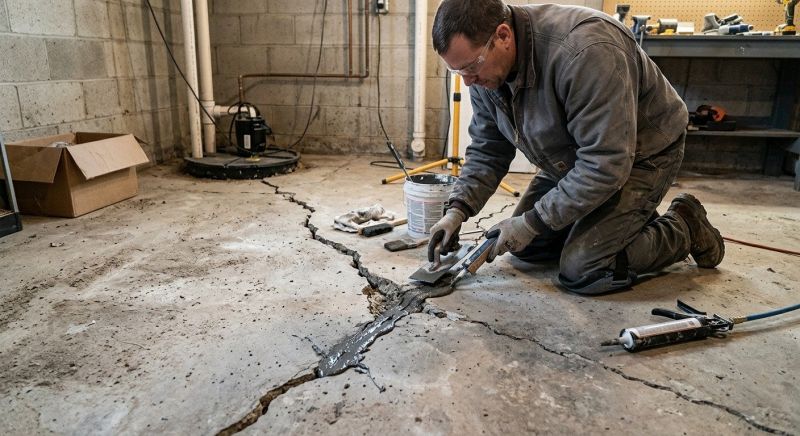 Cracked Basement Floor Repair in Fort Bend County, TX