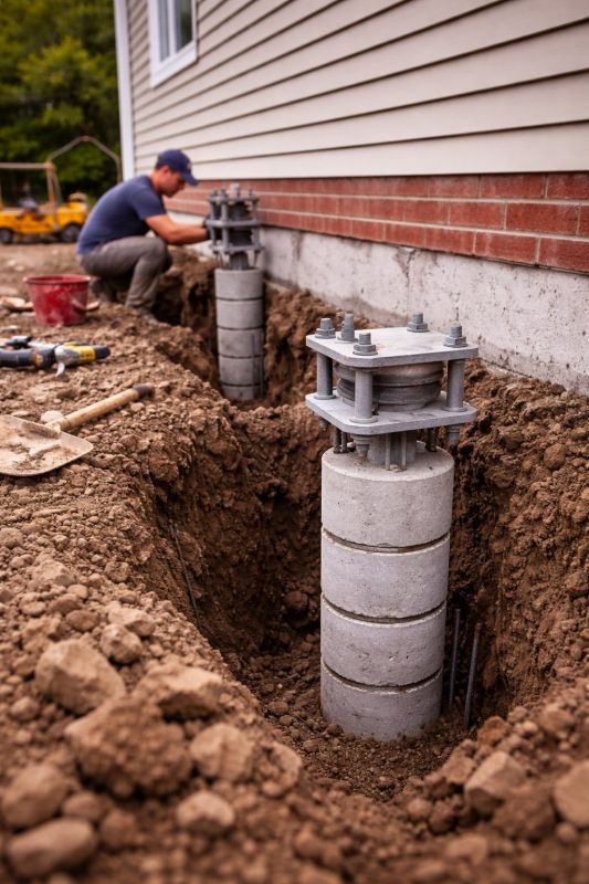 Helical Piers Installation in Fort Bend County, TX
