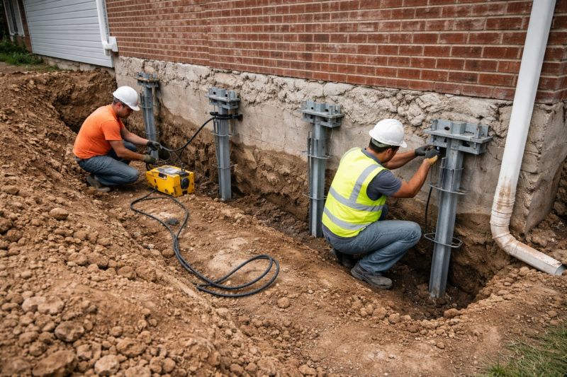 Helical Piers Installation in Fort Bend County, TX