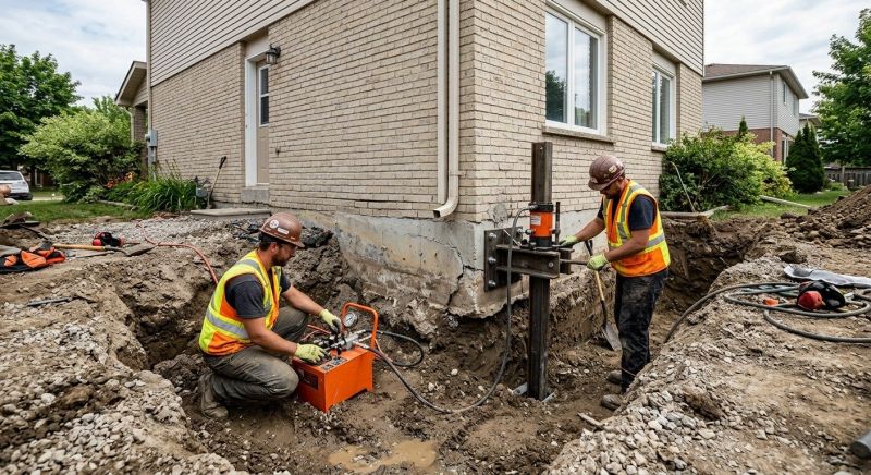 Sinking Foundation Lifting in Fort Bend County, TX