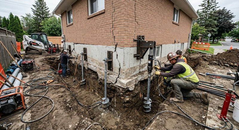 Sinking Foundation Repair in Guy, TX