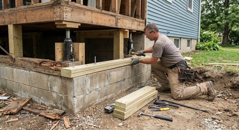 Sinking Foundation Repair in Houston, TX
